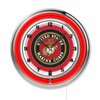 Holland Bar Stool Co United States Marine Corps Double Neon 19" Clock Clk19Marine